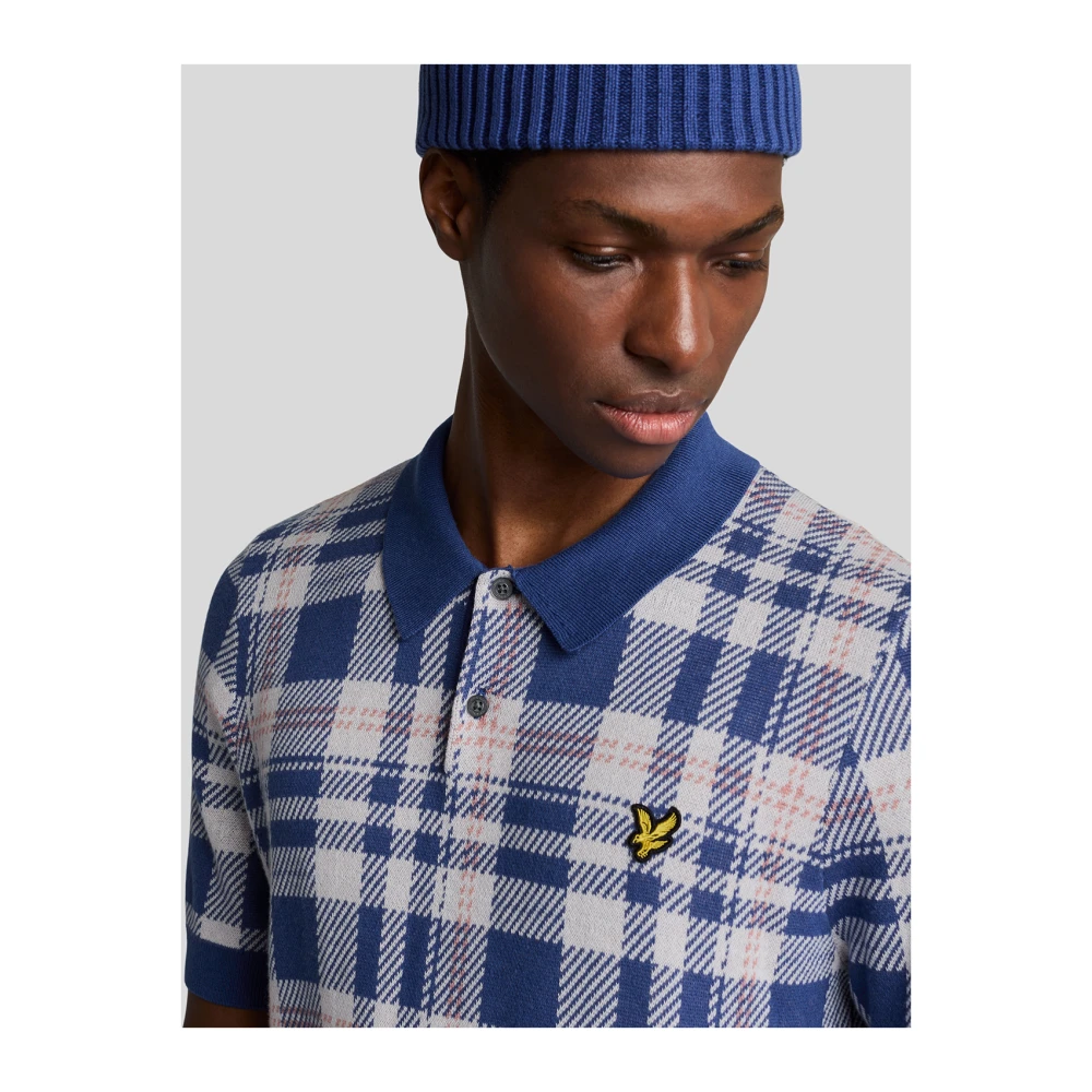 Lyle & Scott Gebreide polo met ruitjes voor de lente Multicolor Heren