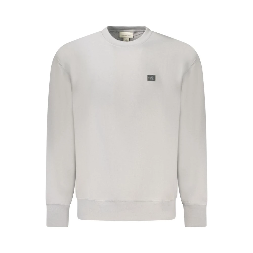 Calvin Klein , Sweatshirts, Male, Gray, 2XL, Long Sleeve Sweatshirt