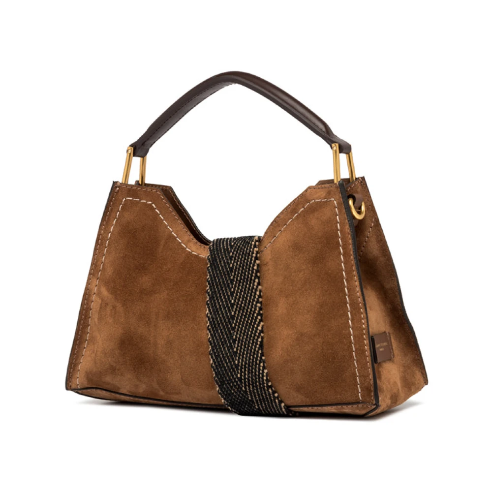 Gianni Chiarini Leren Crossbody Tas Brown Dames