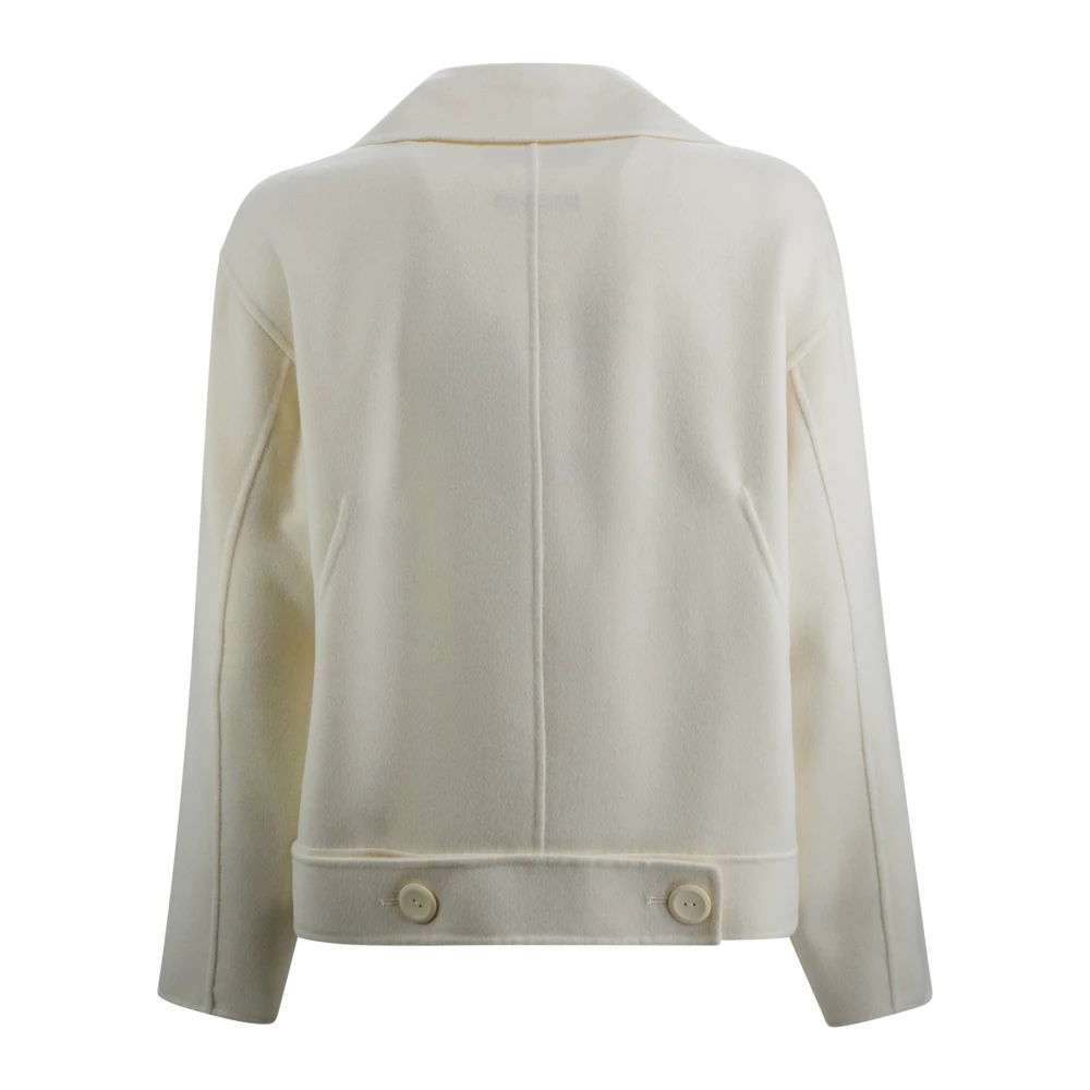 Max Mara Studio Celso Dubbelbreasted Jas White Dames
