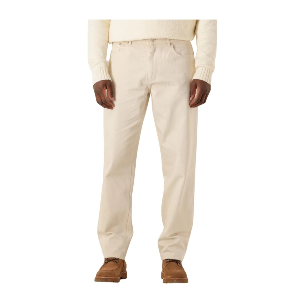 Les Deux Beige Straight Fit Jeans, Male, W32 L34, Ryder Trousers