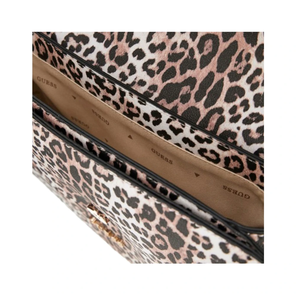 Guess Multicolor Schoudertas met Gouden Details Brown Dames