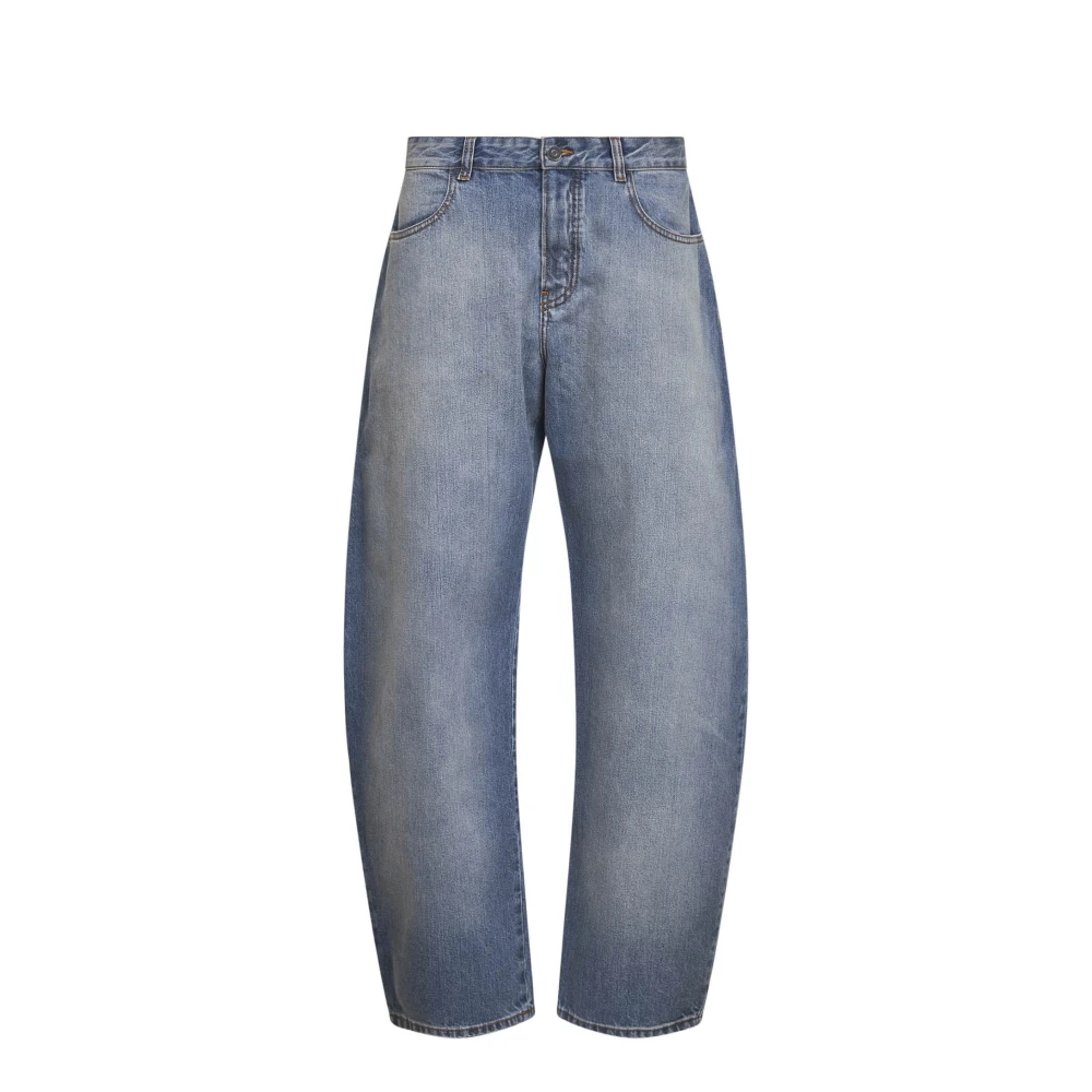 Alaïa Kvinno Blå Jeans Dam, M, Bomull, Lågmidjade Runda Jeans