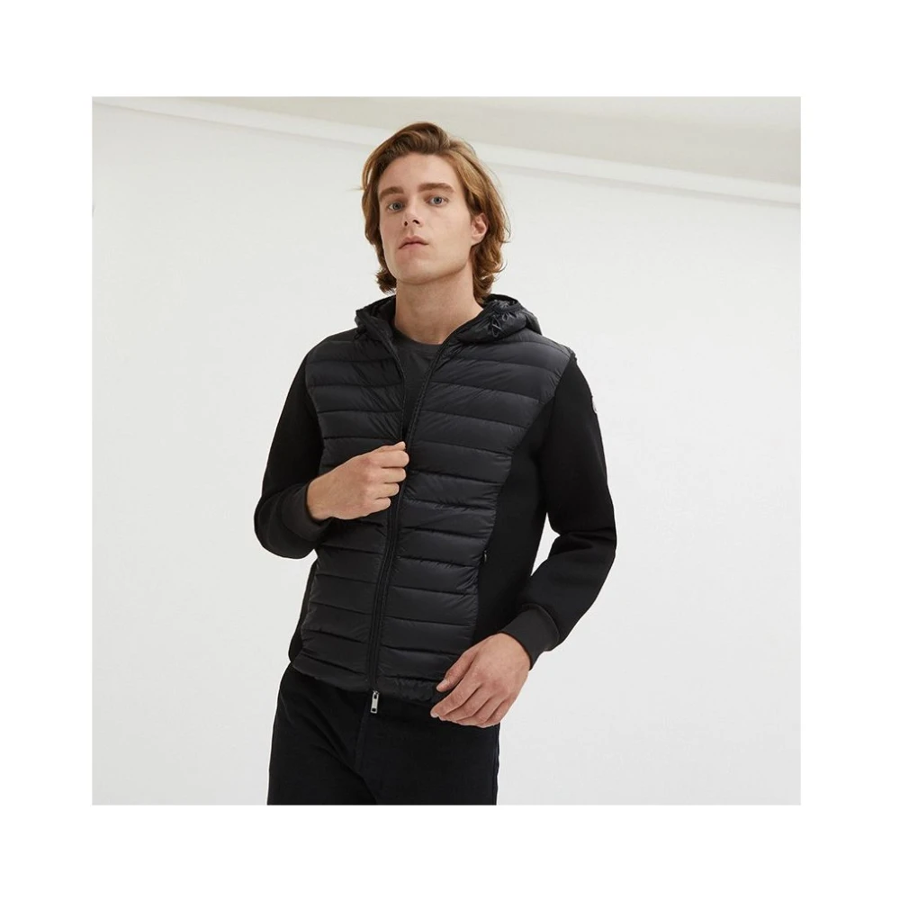 Centogrammi Zwarte nylon pufferjas met ganzendons Black Heren