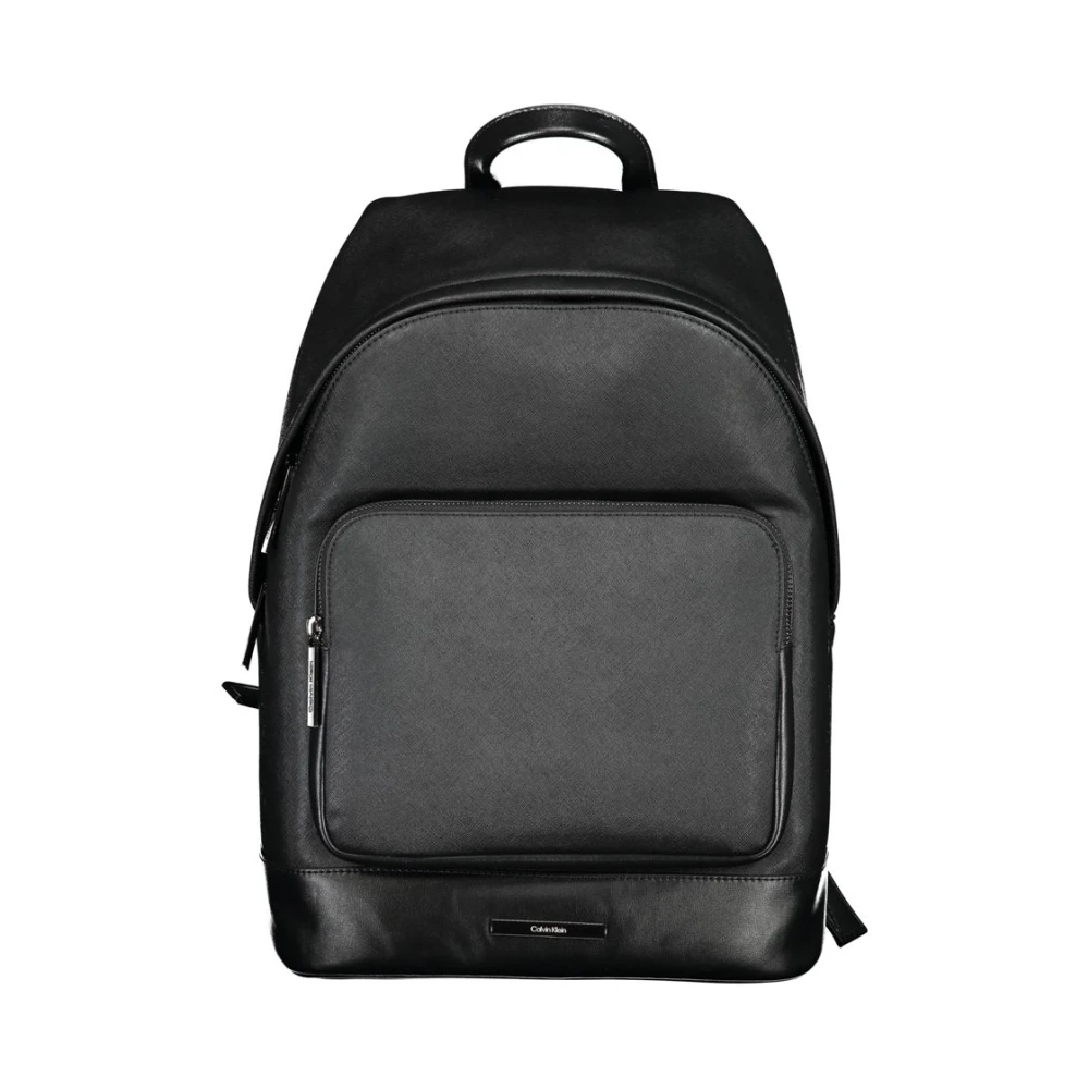 Calvin Klein Black Polyester Backpack With Laptop Compartment - Male - Backpacks - Black - One Size - Bags