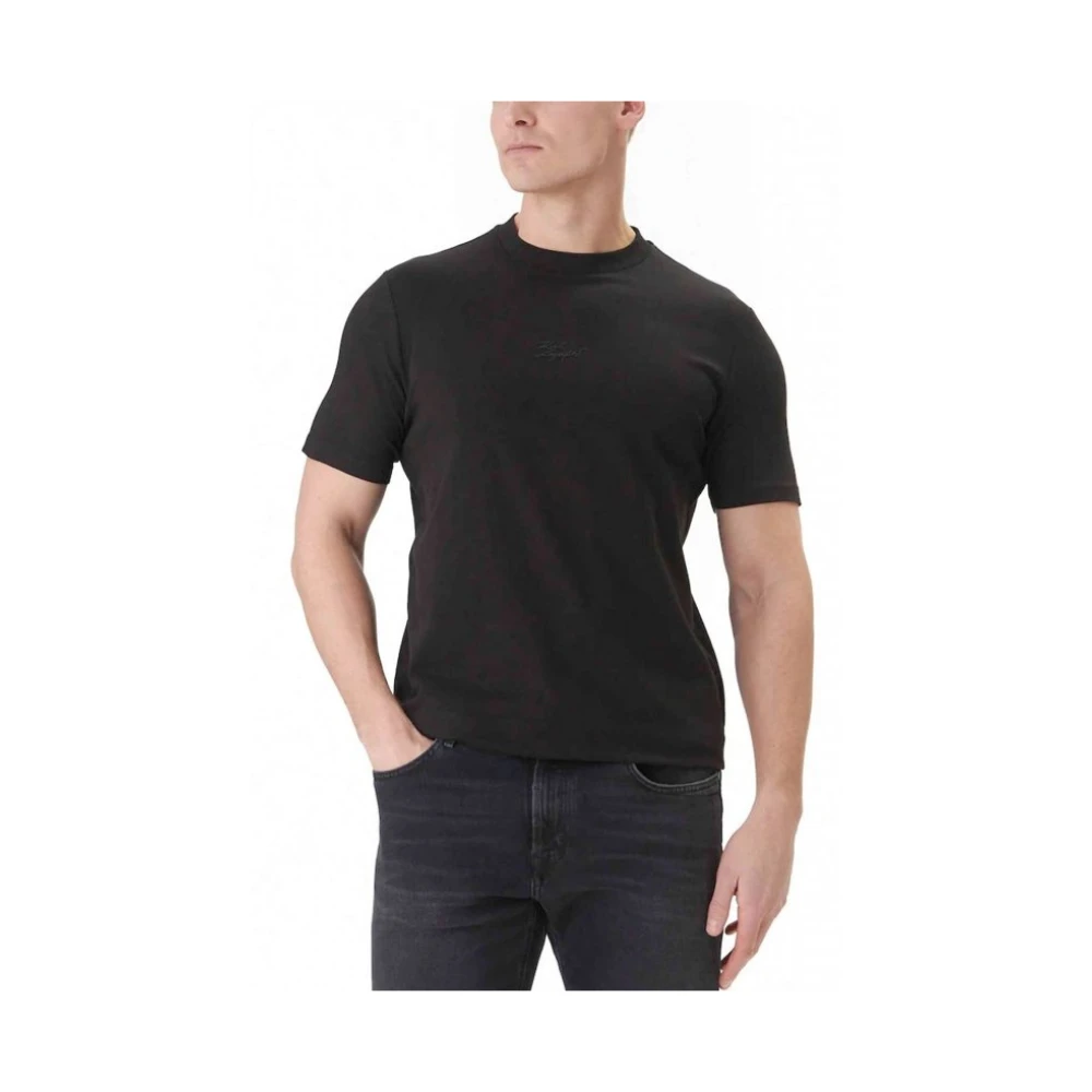 Karl Lagerfeld Uomo Nero T-Shirt Girocollo
