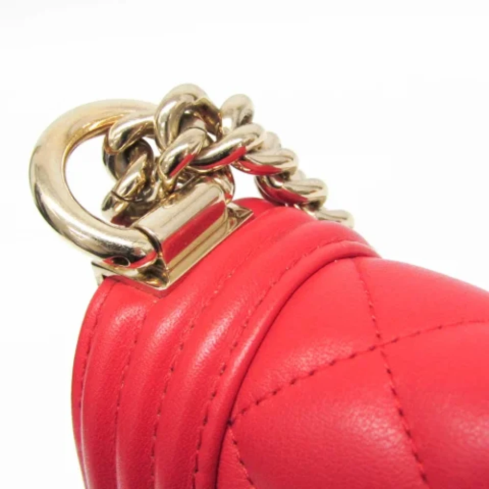 Chanel Vintage Pre-owned Leather shoulder-bags Red Dames