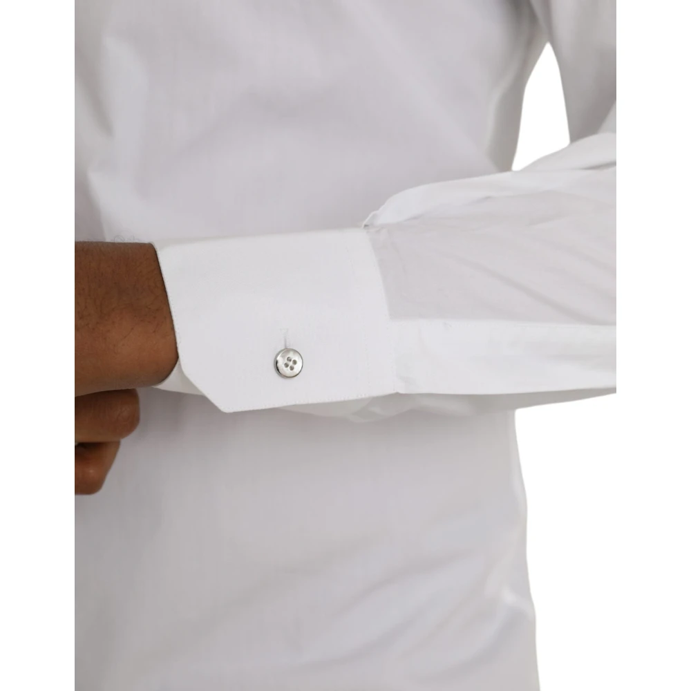 Dolce & Gabbana Wit Katoenen Martini Overhemdjurk White Heren