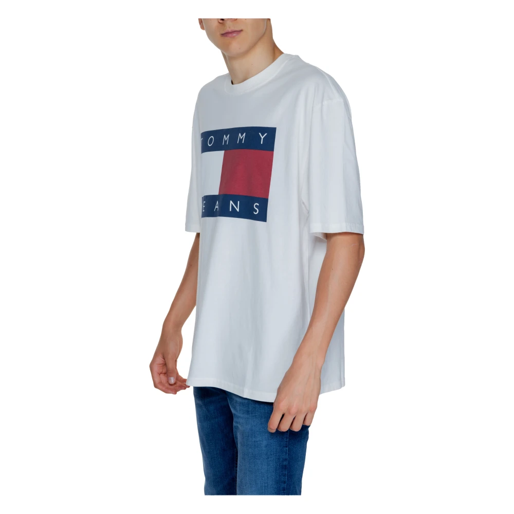 Tommy Jeans Big Flag Tee Herfst Winter Collectie White Heren