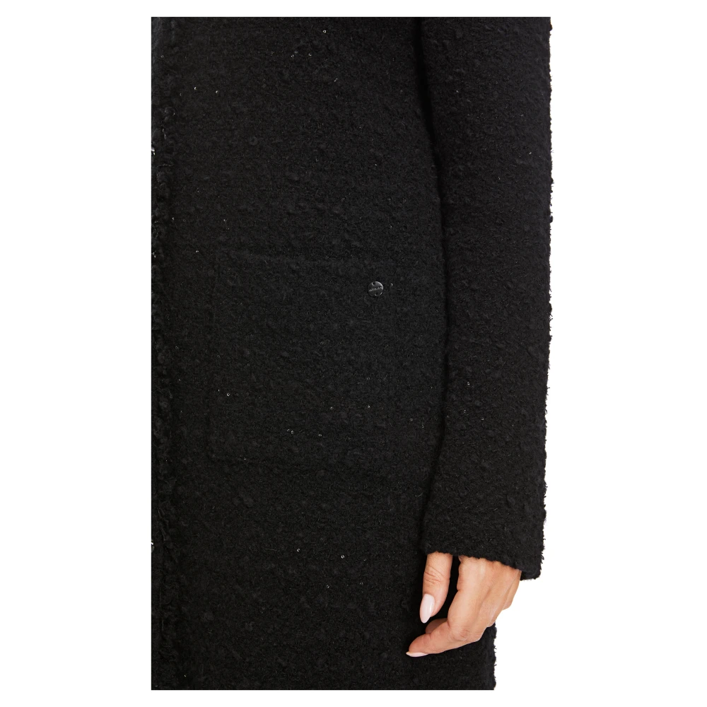 Marc Cain Bouclé Gebreide Vest Black Dames