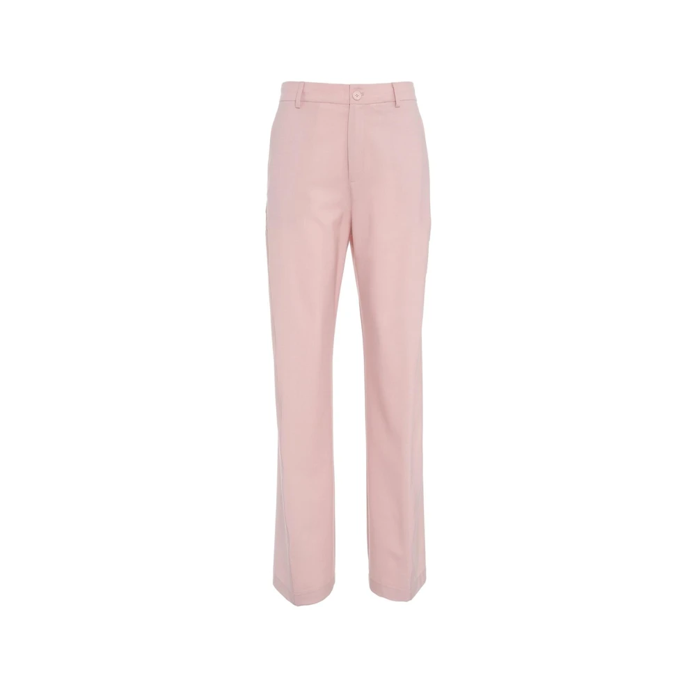 Semicouture Rose Wide Leg Pants Pink Dames