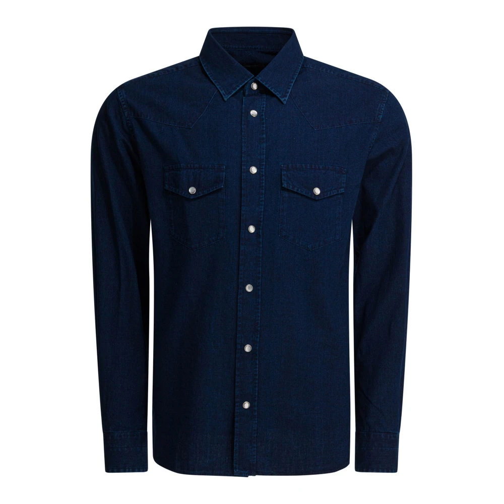 Tom Ford Men's Blue Western Denim Shirt