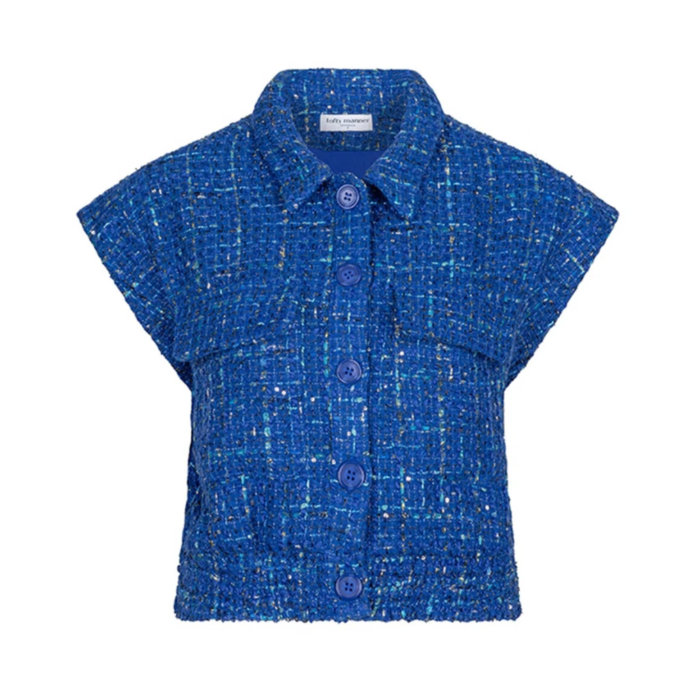 Lofty Manner Stijlvolle Ayla Gilet Blue Dames