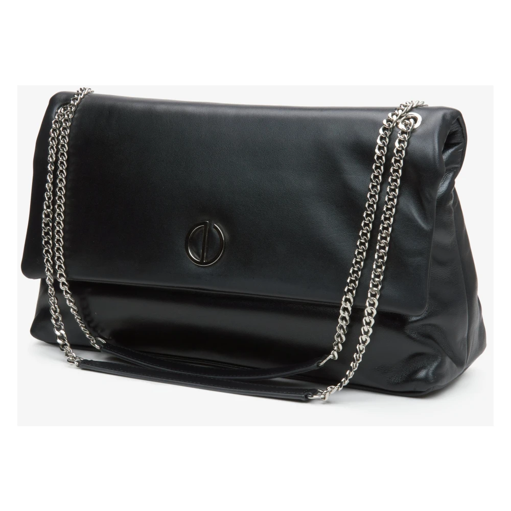 Estro Dames Zwarte Ketting Schouder Handtas Er00114989 Black Dames