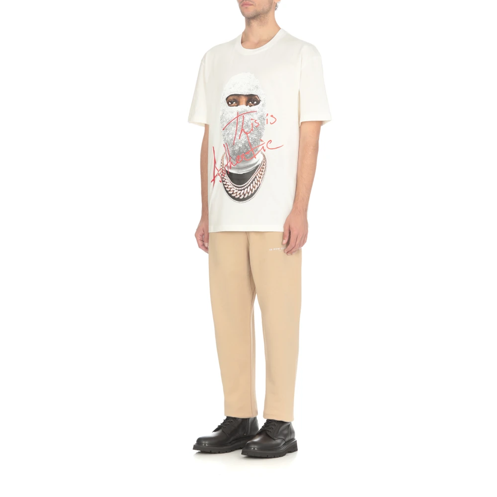 IH NOM UH NIT Beige Katoenen Sweatpants met Elastische Taille Beige Heren