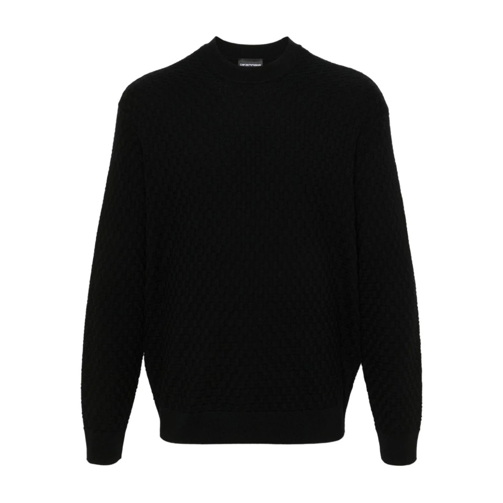 Emporio Armani Gezellig Gebreide Pullover Sweater Black Heren