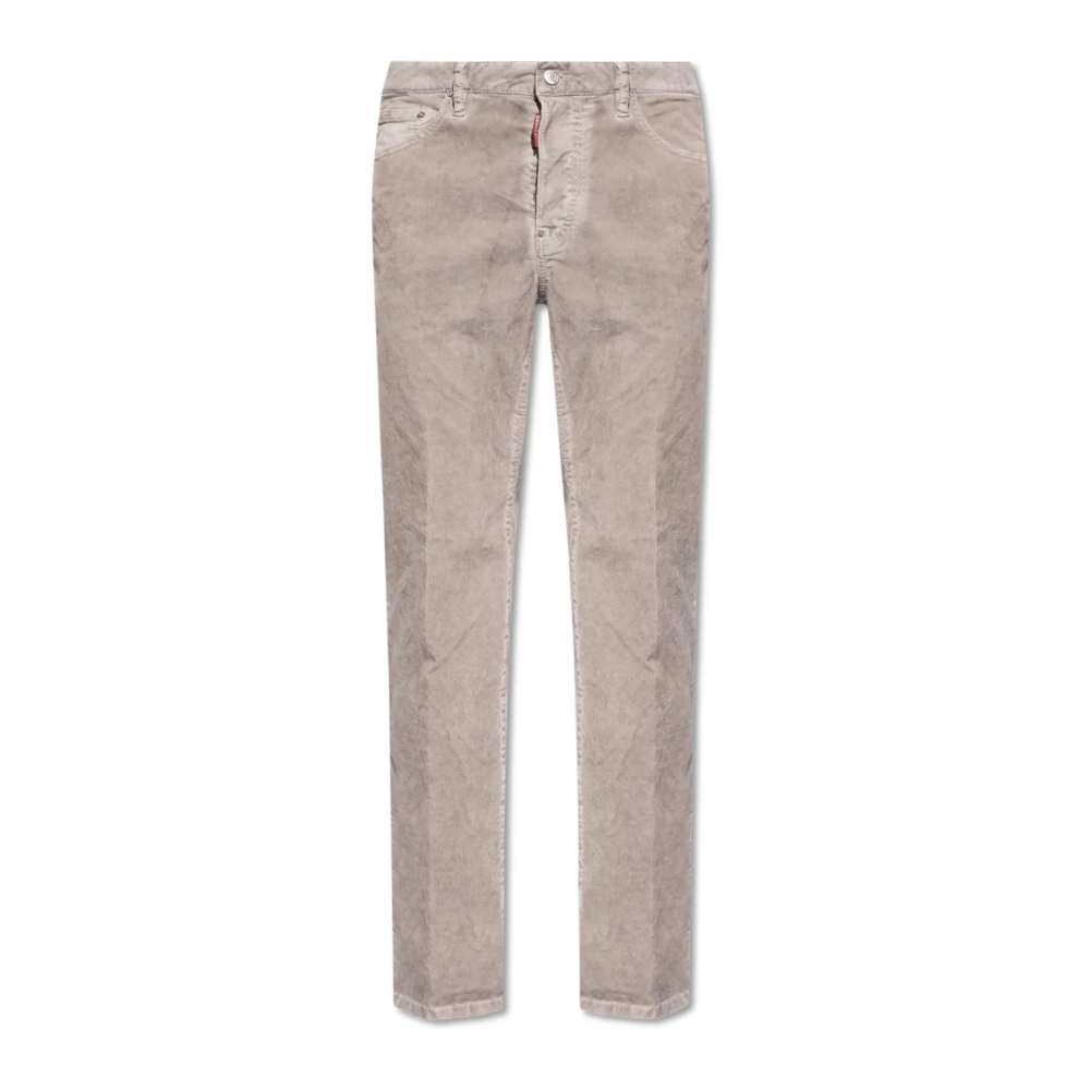 Dsquared2 Ribfluwelen broek 642 Gray Heren