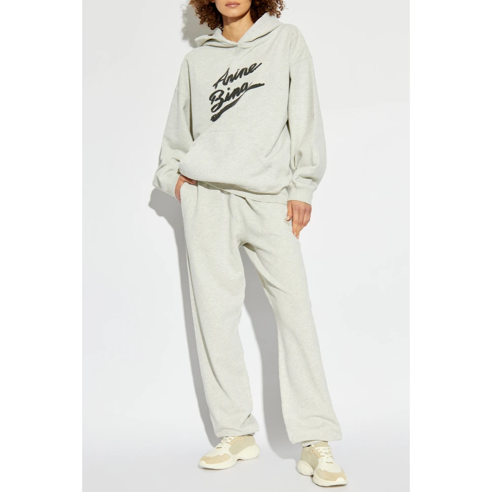 Anine Bing Gestreepte sweatshirt Gray Dames