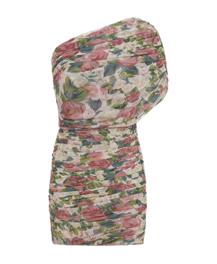 multicolor-bloemige-mini-jurk