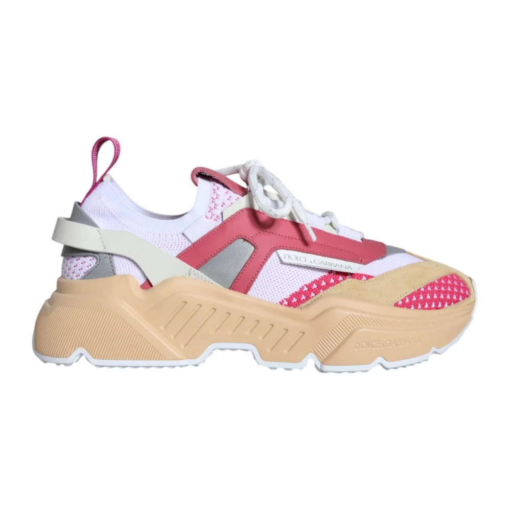 Dolce & Gabbana Women's Multicolor Sneakers, 2 1/2 Uk, Low-Top Trainers With Logo