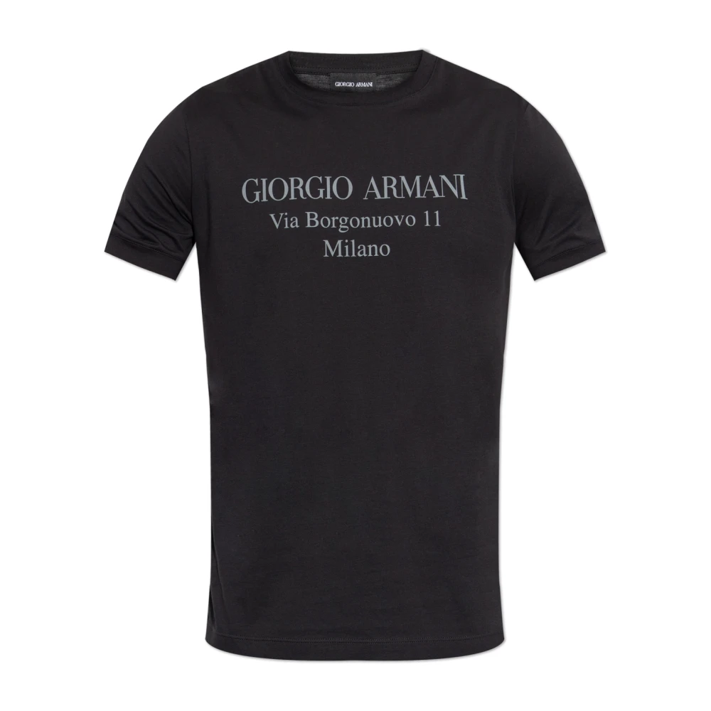 Giorgio Armani Uomo Nero T-Shirt Girocollo Borgonuovo 11