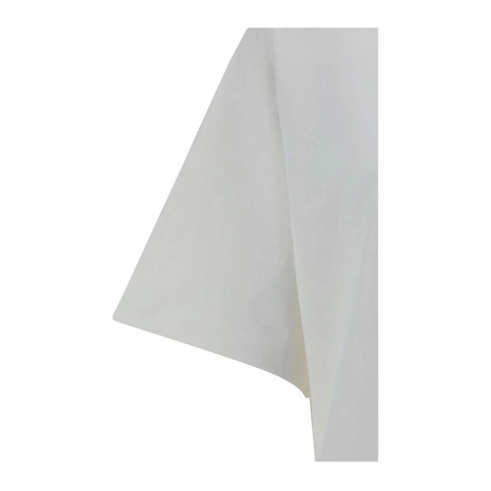 Róhe Monochrome Oversized Katoenen T-shirt met Ronde Hals White Dames