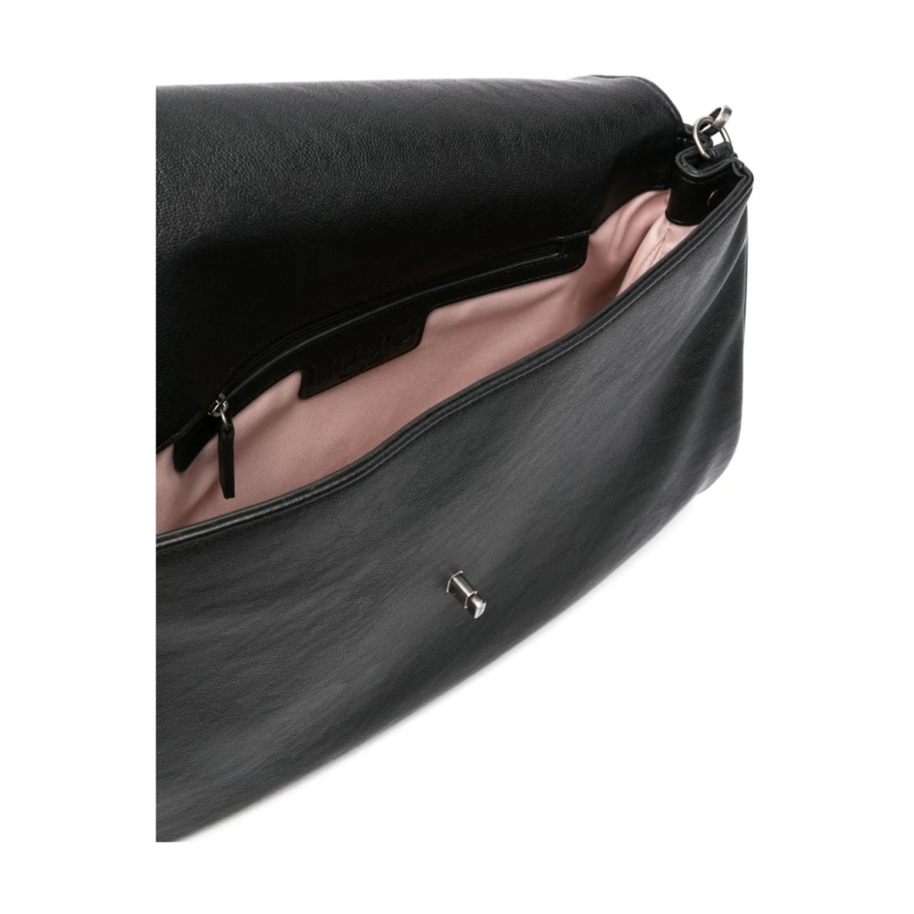Liu Jo Zwarte Coated Finish Schoudertas Black Dames