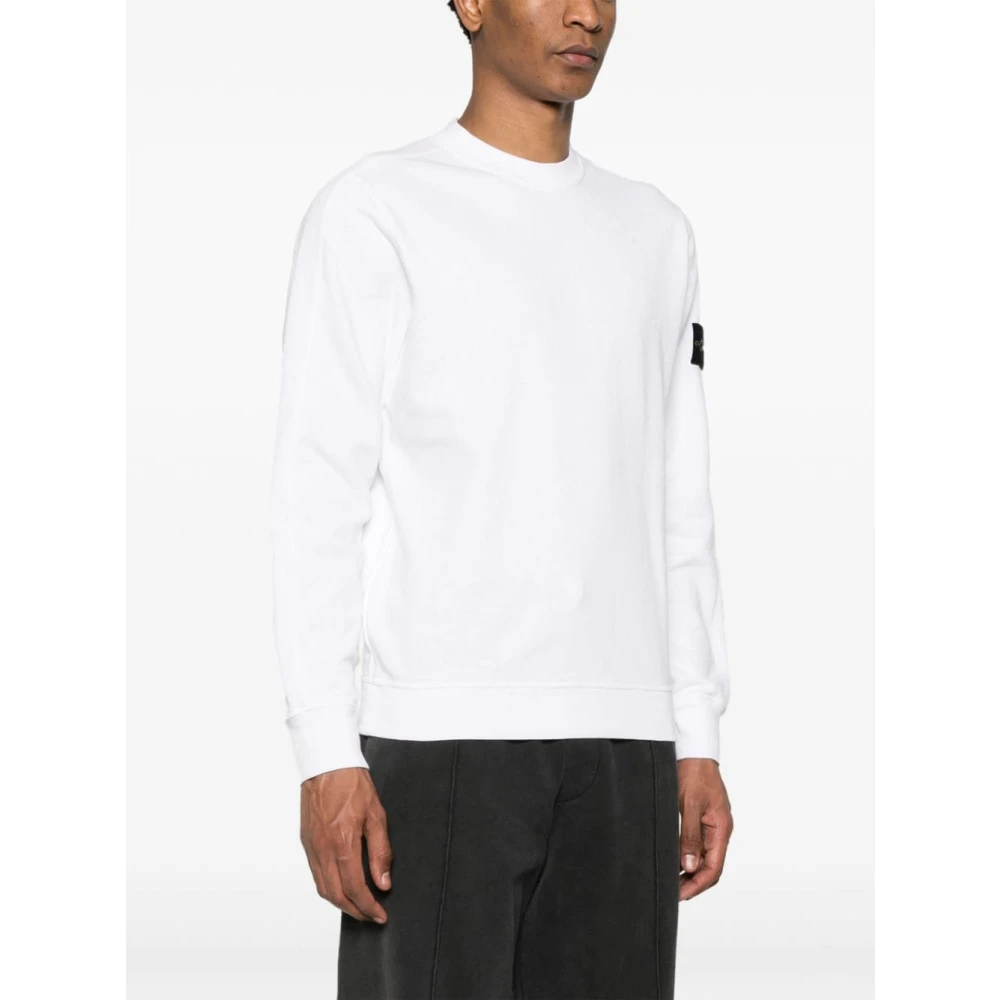 Stone Island Witte Sweatshirt Ss24 Herenmode White Heren