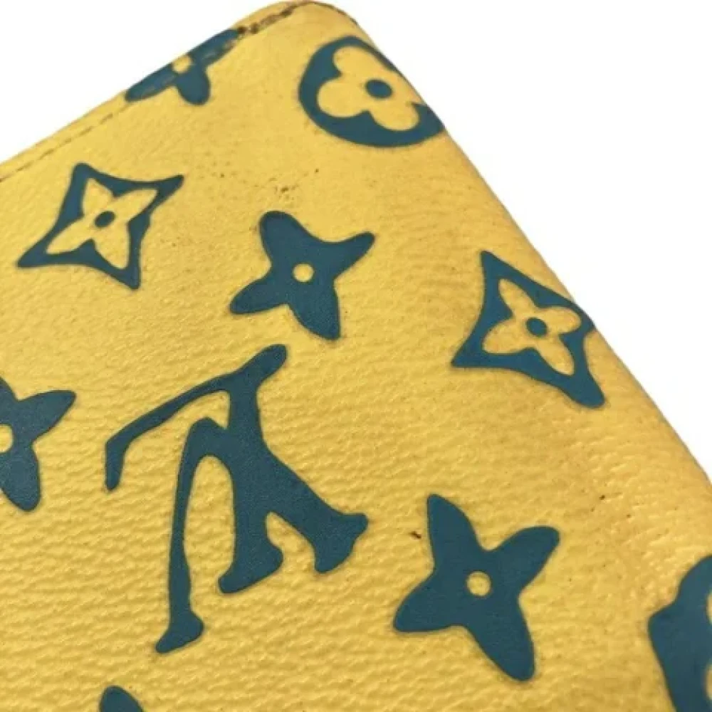 Louis Vuitton Vintage Pre-owned Canvas wallets Yellow Heren
