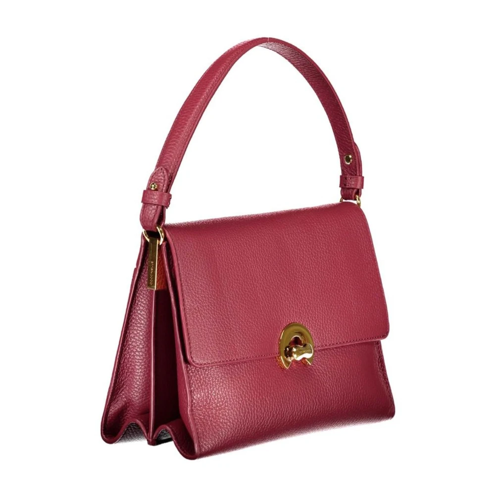 Coccinelle Roze Leren Handtas met Meerdere Compartimenten Pink Dames