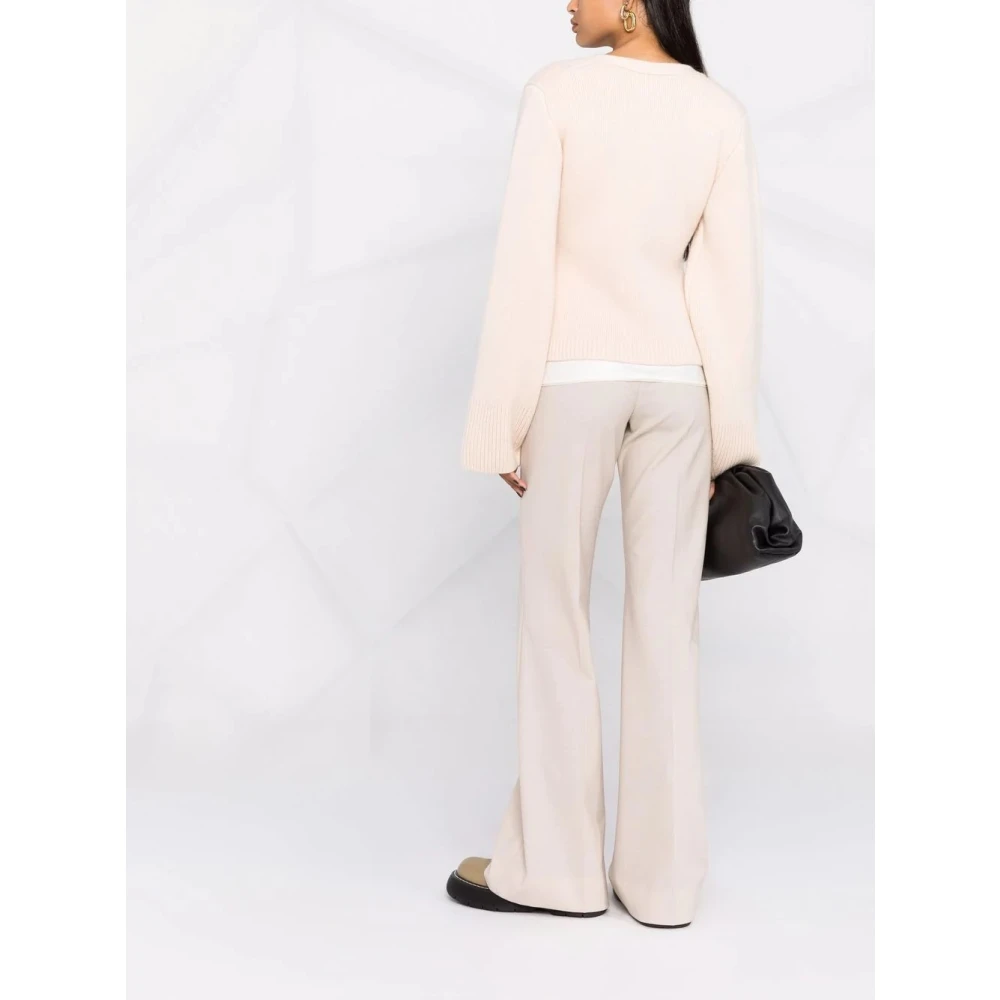 Khaite Custard Scarlet Cardigan Pink Dames