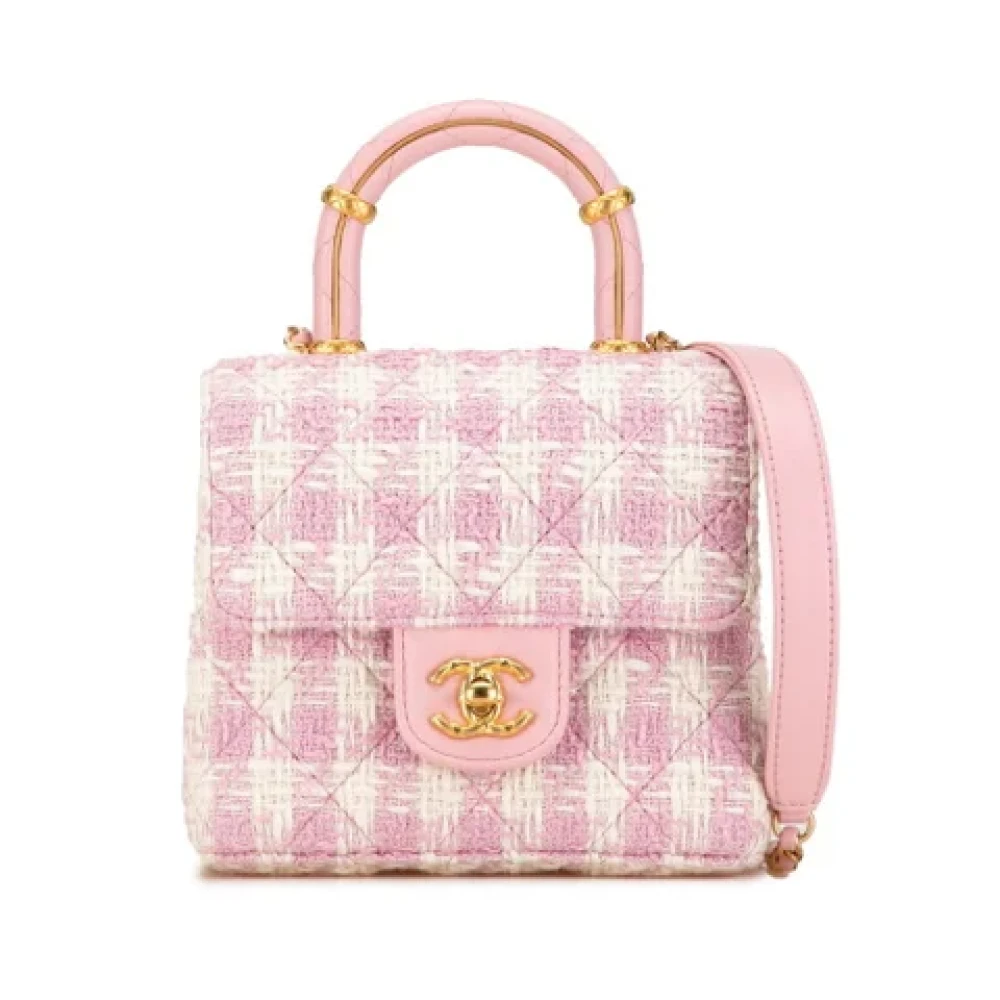 Chanel Vintage Pre-owned Canvas chanel-bags Pink Dames