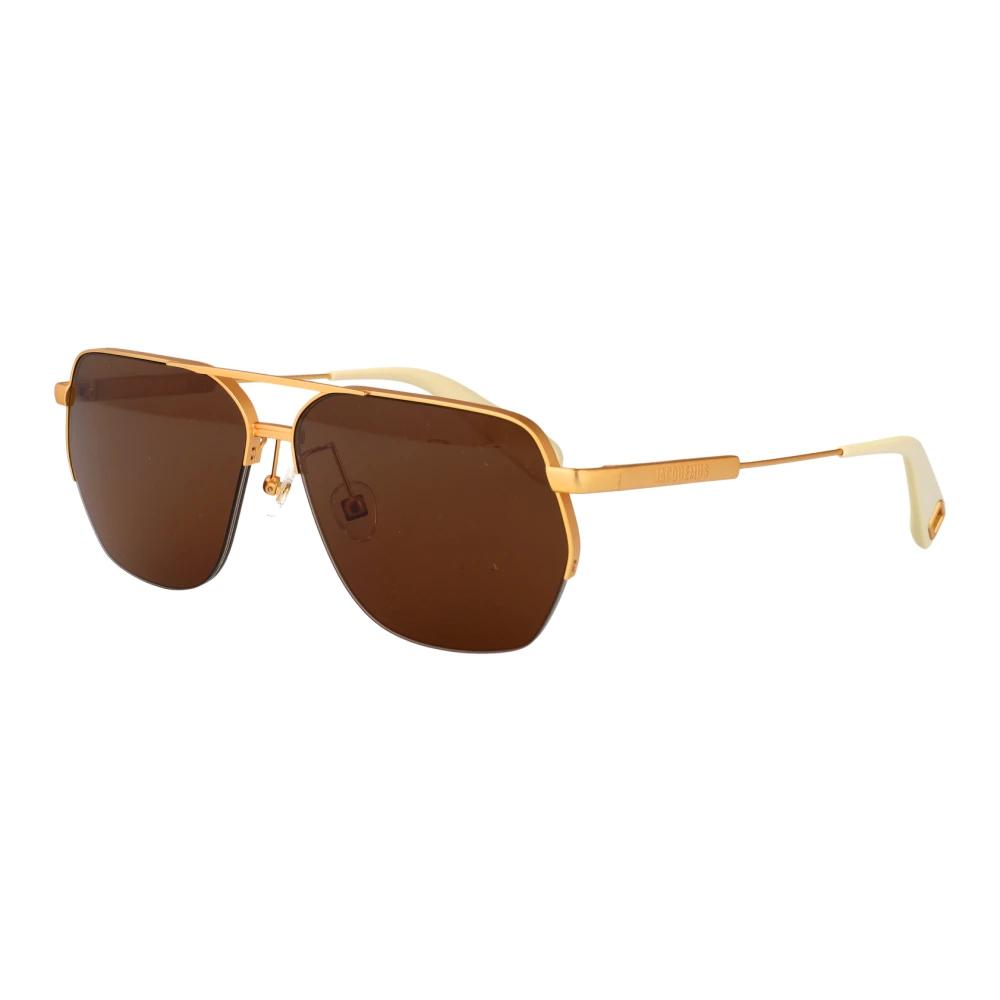 Jacquemus Unisex Yellow Sunglasses, 55 Mm, Aviator Sunglasses For Stylish Sun Protection