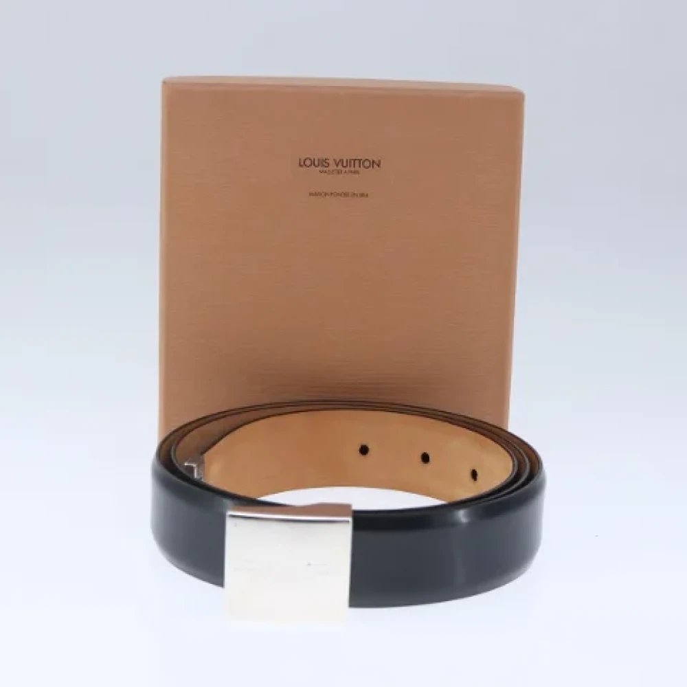 Louis Vuitton Vintage Pre-owned Leather belts Black Dames