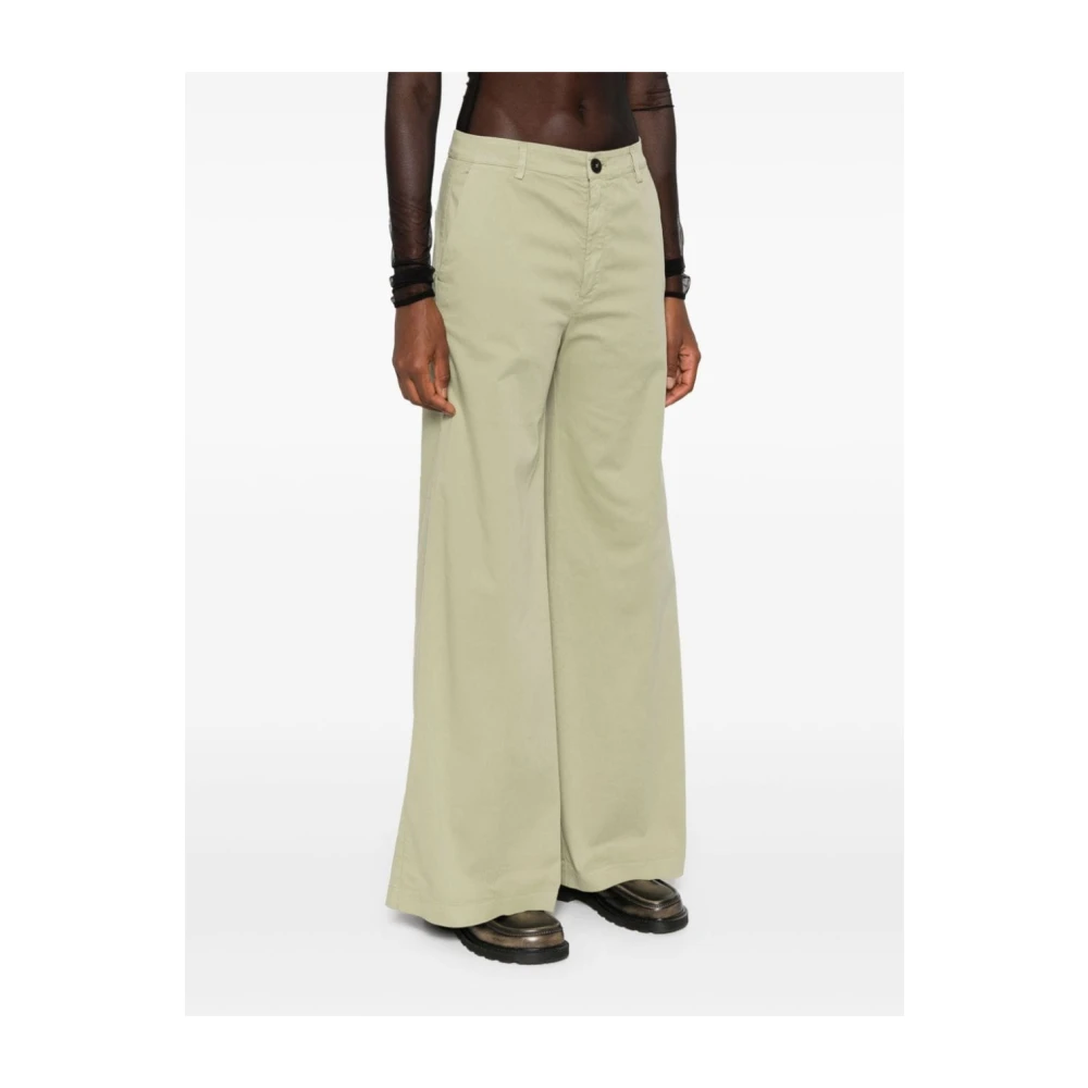 Forte Groene Wijde Pijp Broek Green Dames