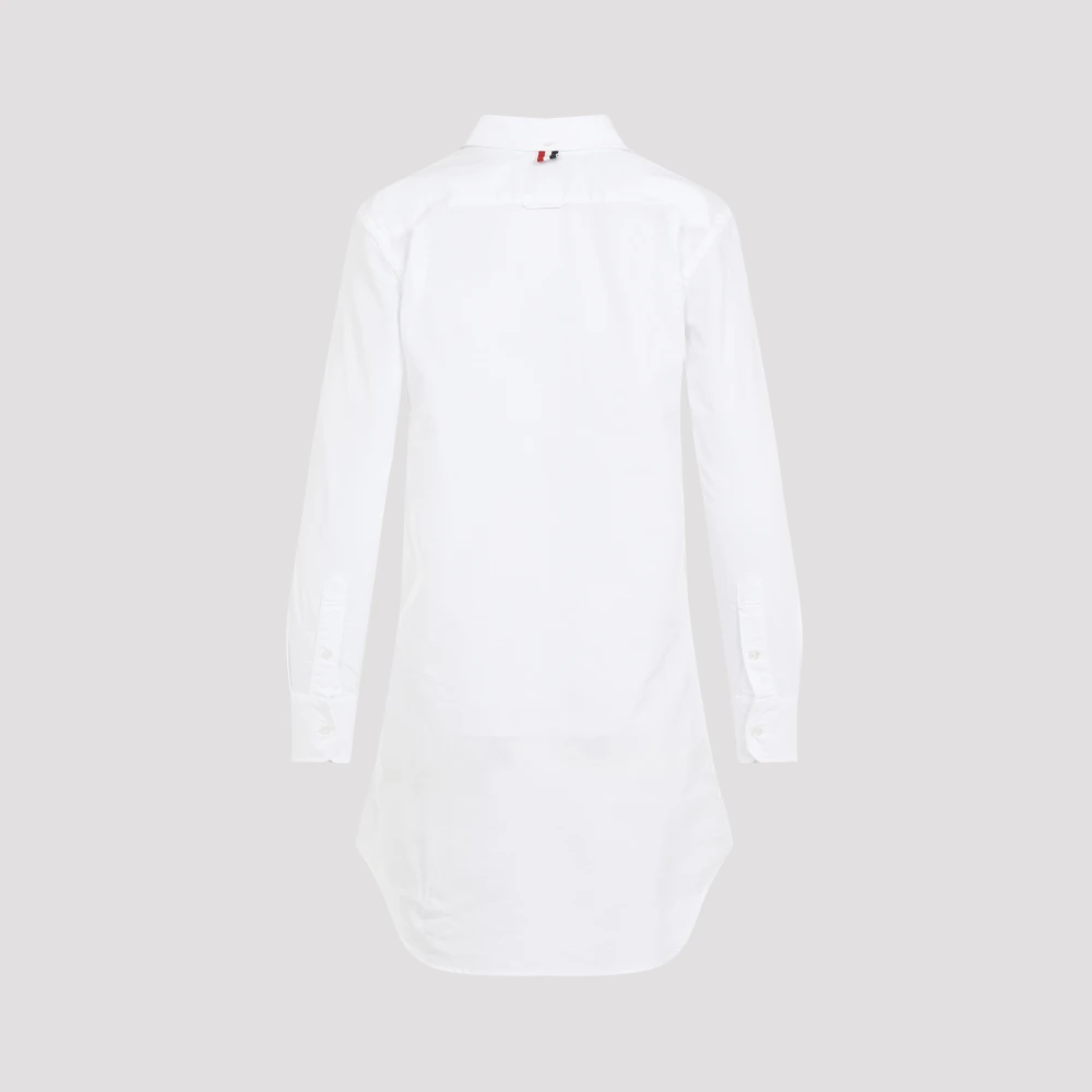 Thom Browne Witte Overhemdjurk met Strepen White Dames