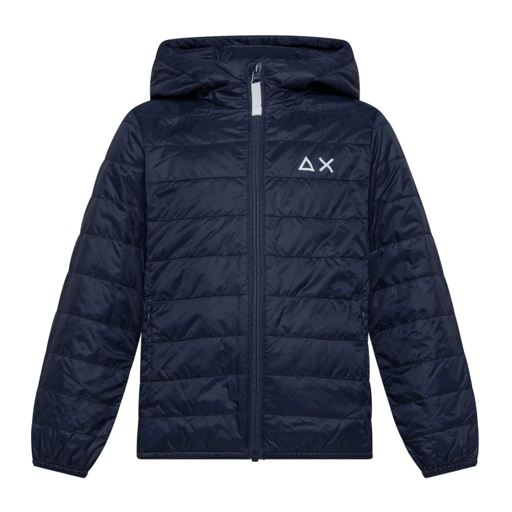 Sun68 Blue Winter Jackets, Male, 16 Y, Navy Bomber Jacket For Kids
