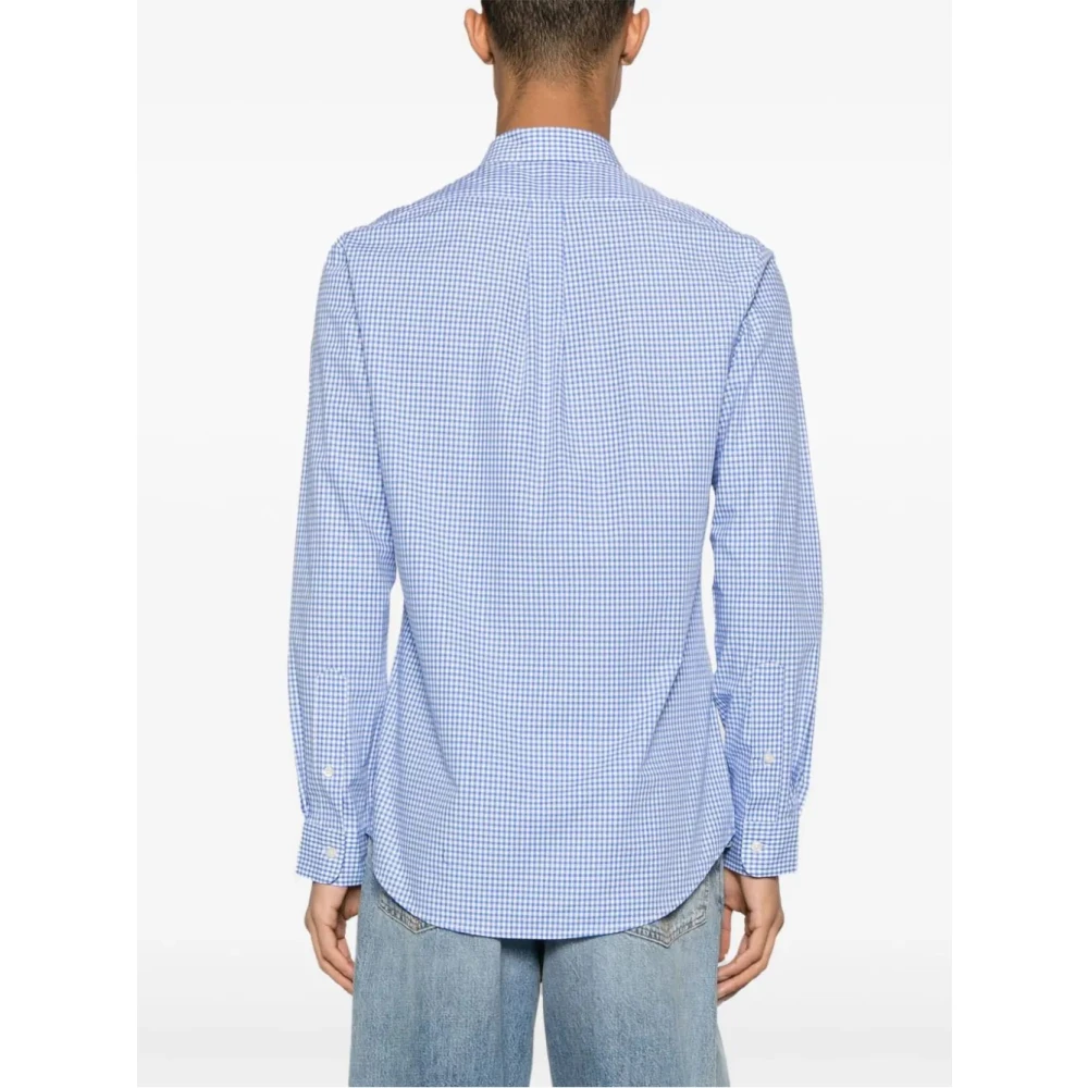 Polo Ralph Lauren Geruite Stretch Poplin Overhemd Blue Heren
