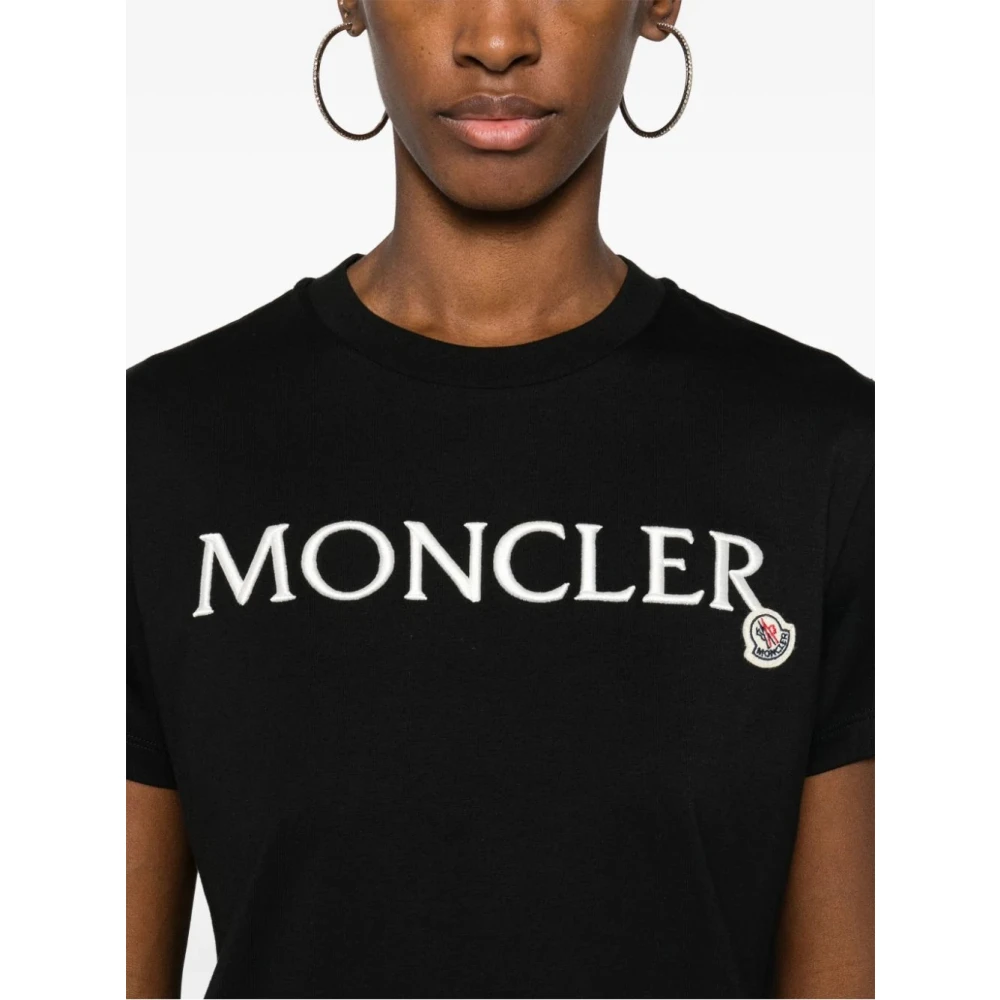 Moncler Korte mouw overhemd voor vrouwen Black Dames