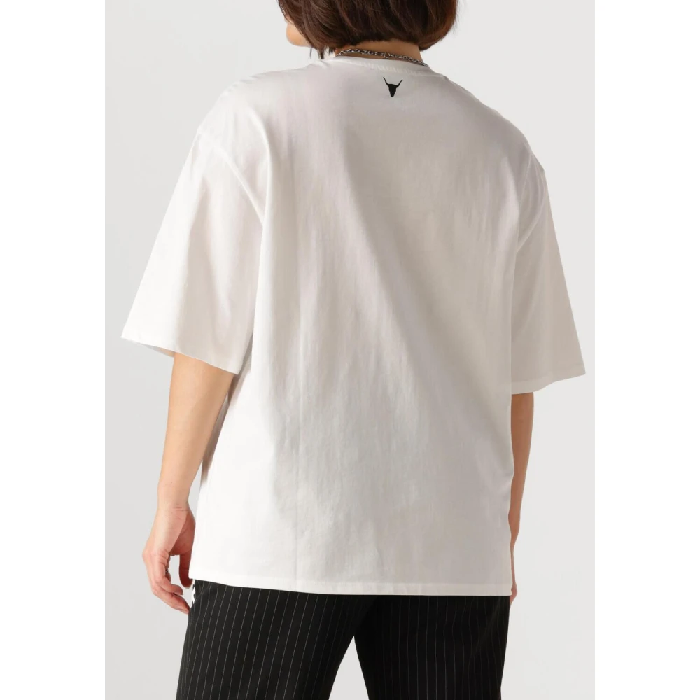 Alix The Label Gebreide Label T-Shirt White Dames