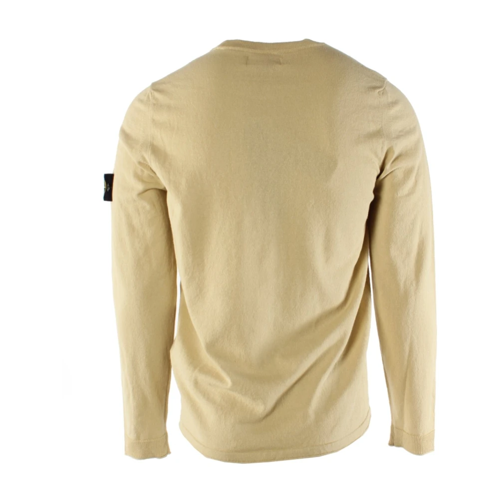 Stone Island Beige Katoenen Heren Trui Beige Heren