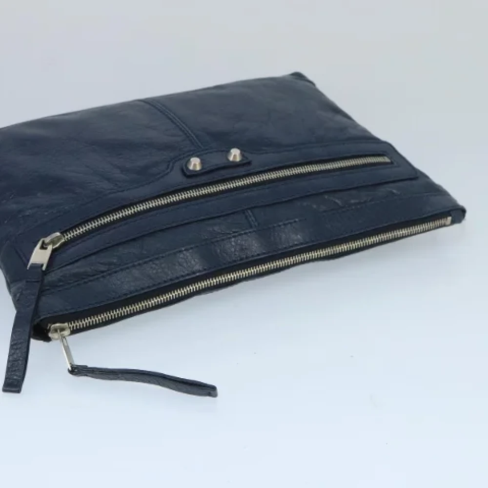 Balenciaga Vintage Pre-owned Leather clutches Blue Dames