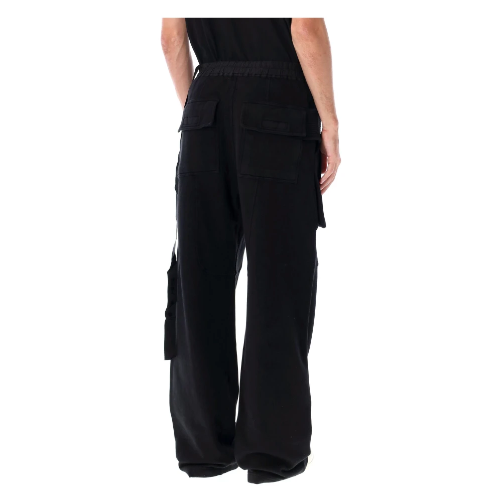 Rick Owens Zwarte Cargo Joggingbroek Aw23 Black Heren