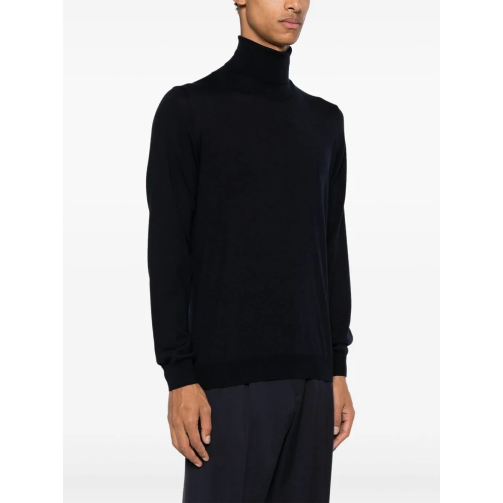 Laneus Turtle Neck Pullover Sweater Blue Heren