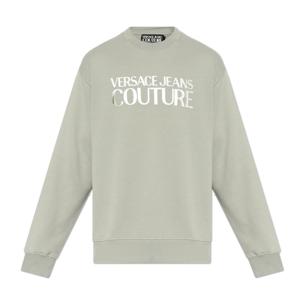 Versace Jeans Couture Sweatshirt met bedrukt logo Gray Heren