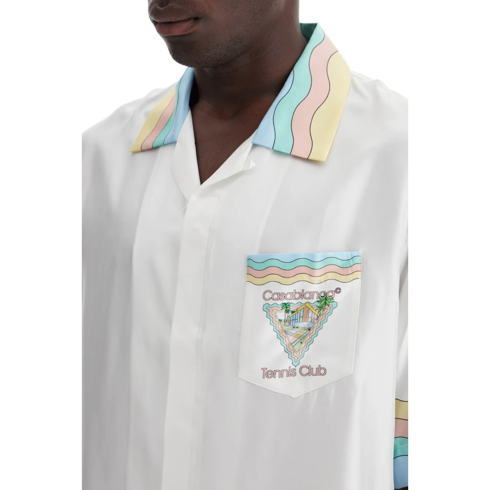 Casablanca Zijden Maison De Reve Shirt White Heren