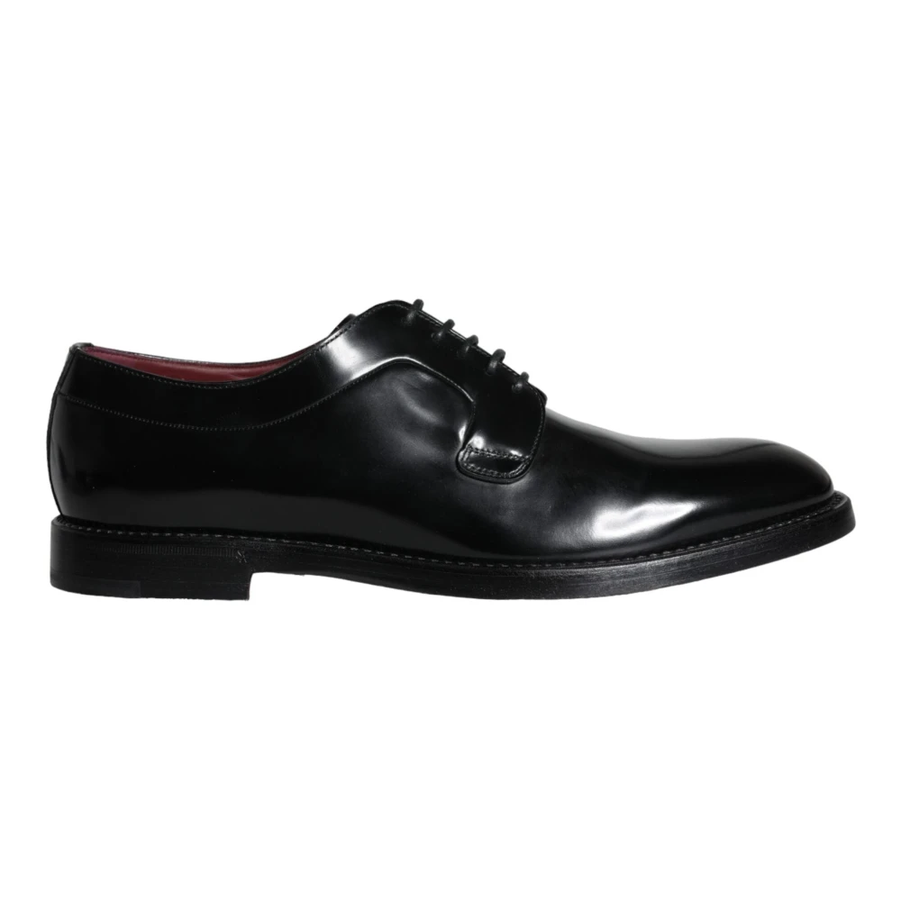 Dolce & Gabbana Men's Black Calf Leather Derby Dress Shoes