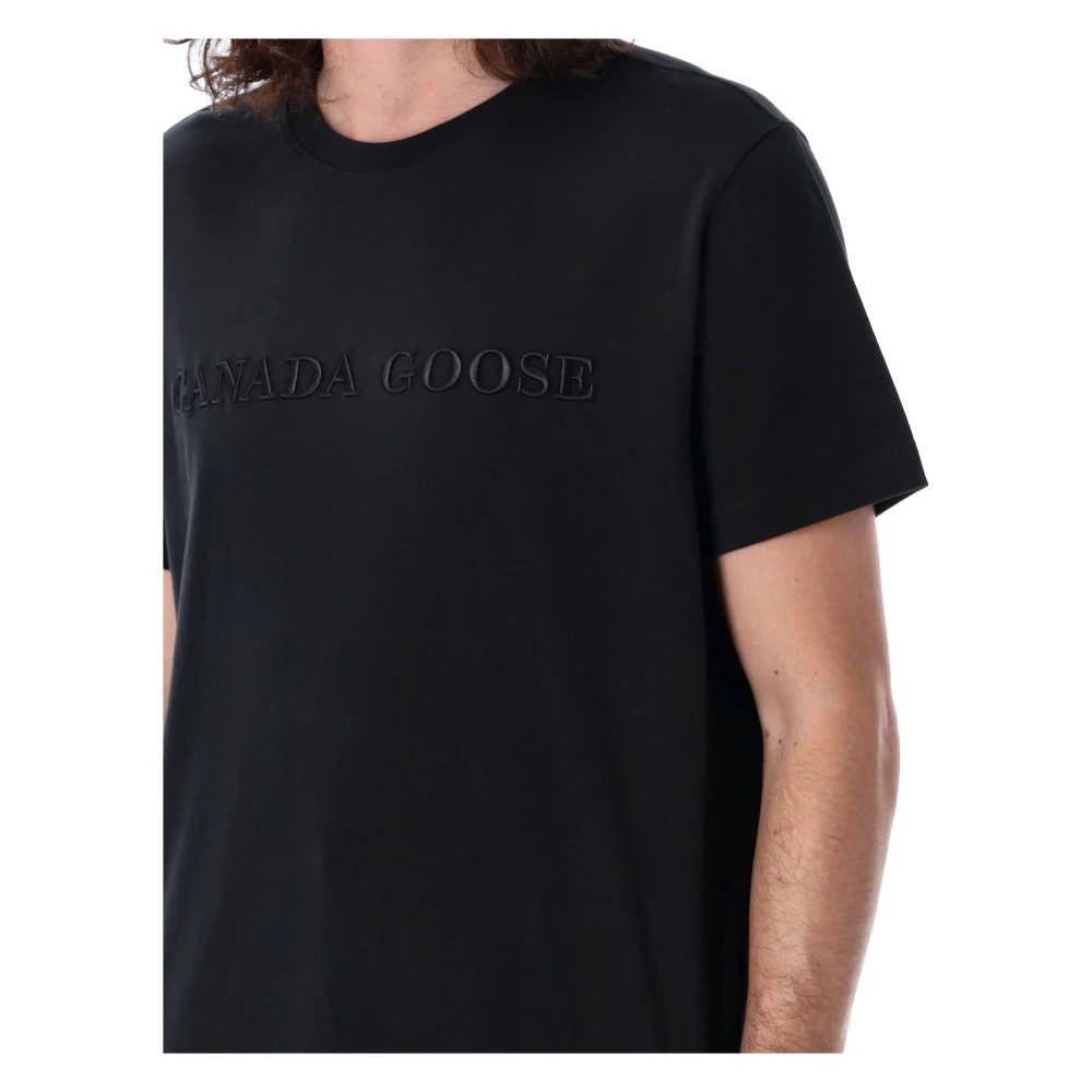 Canada Goose Geborduurd Wordmark T-shirt Black Heren