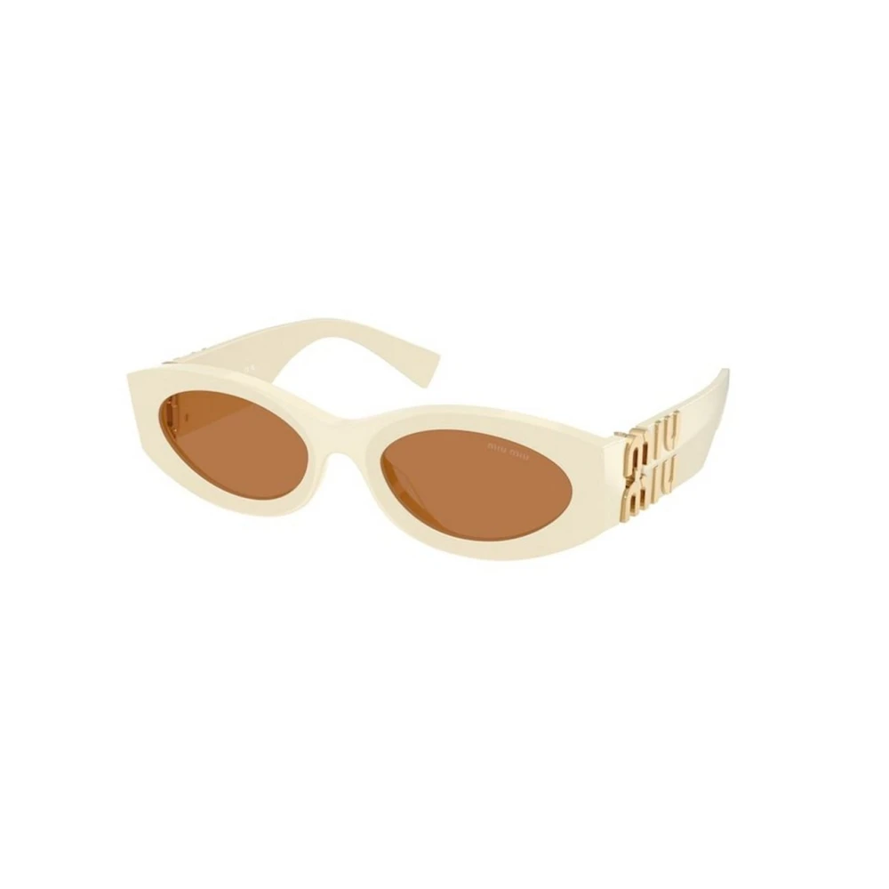 Miu Miu Oval Sunglasses - Female - Sunglasses - White - 54 Mm - Accessories