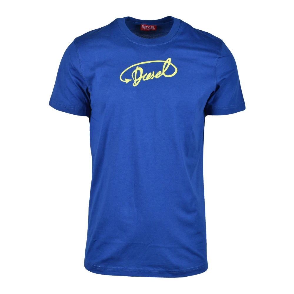 Diesel Katoenen T-shirt Blue Heren
